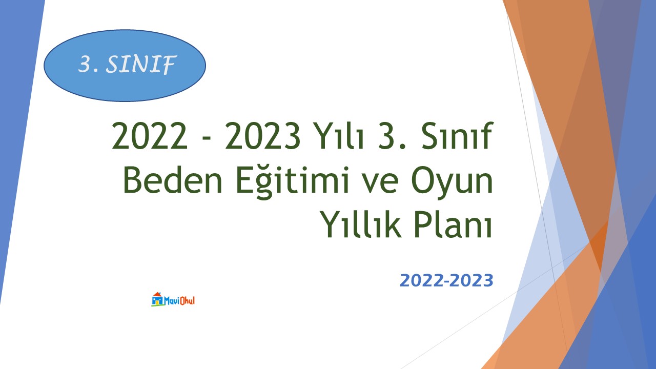 2022 - 2023 Yılı 3. Sınıf Beden Eğitimi ve Oyun Yıllık Planı