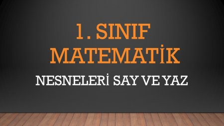 1. Sınıf Matematik Nesneleri Say ve Yaz Etkinliği