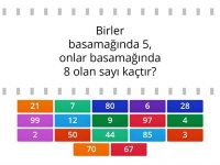 2. Sınıf Matematik Basamak Değeri Eşleştirme Oyunu