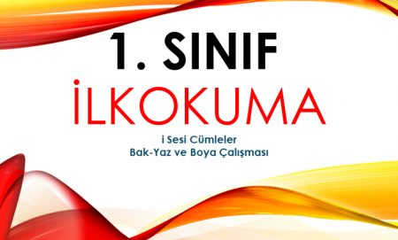 i Sesi Cümleler Bak - Yaz ve Boya Çalışması