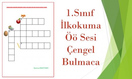 1. Sınıf Ö Sesi Çengel Bulmaca