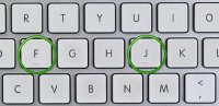 Klavyedeki " F " ve " J " harflerinde neden bir çizgi var ?