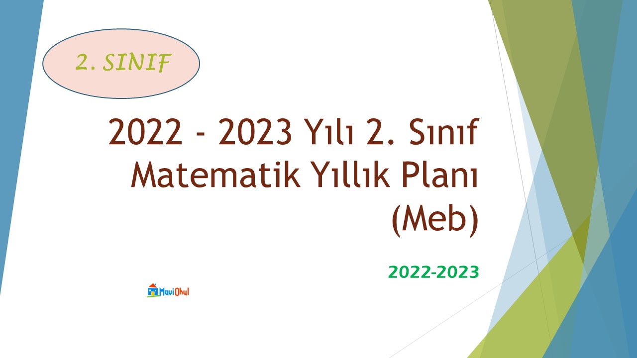 2022 - 2023 Yılı 2. Sınıf Matematik Yıllık Planı (Meb)