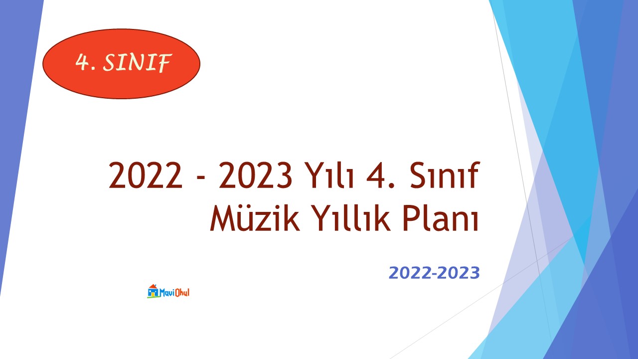 2022 - 2023 Yılı 4. Sınıf Müzik Yıllık Planı