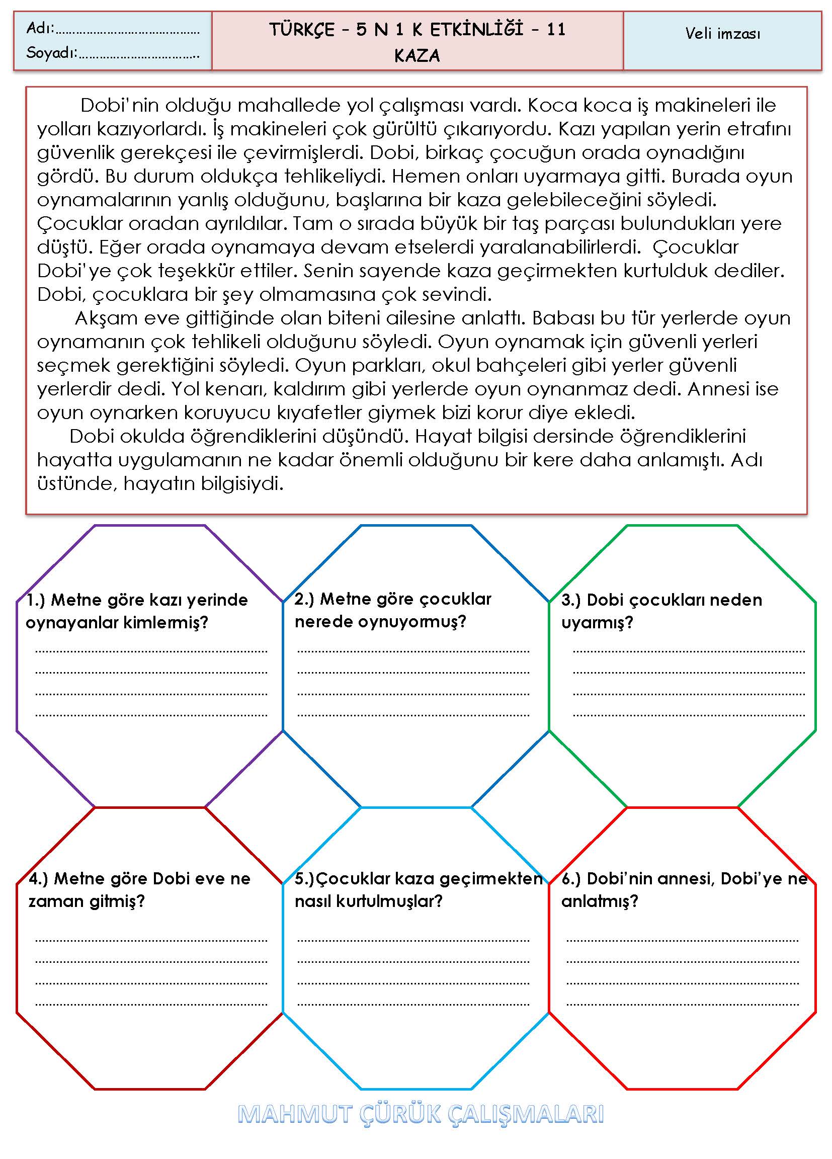 2.Sınıf - Türkçe - 5N 1K Etkinliği-11