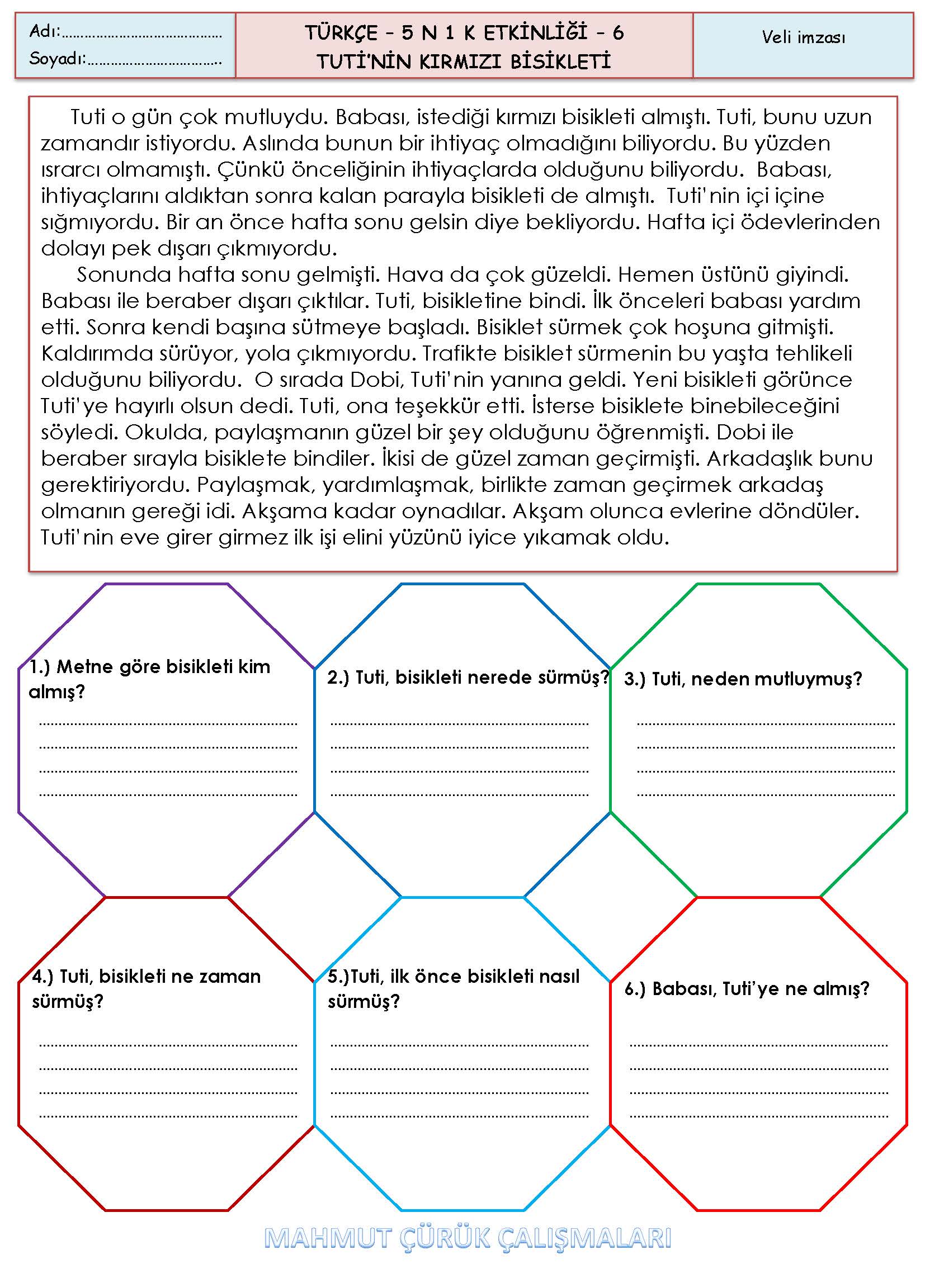 2.Sınıf - Türkçe - 5N 1K Etkinliği-6