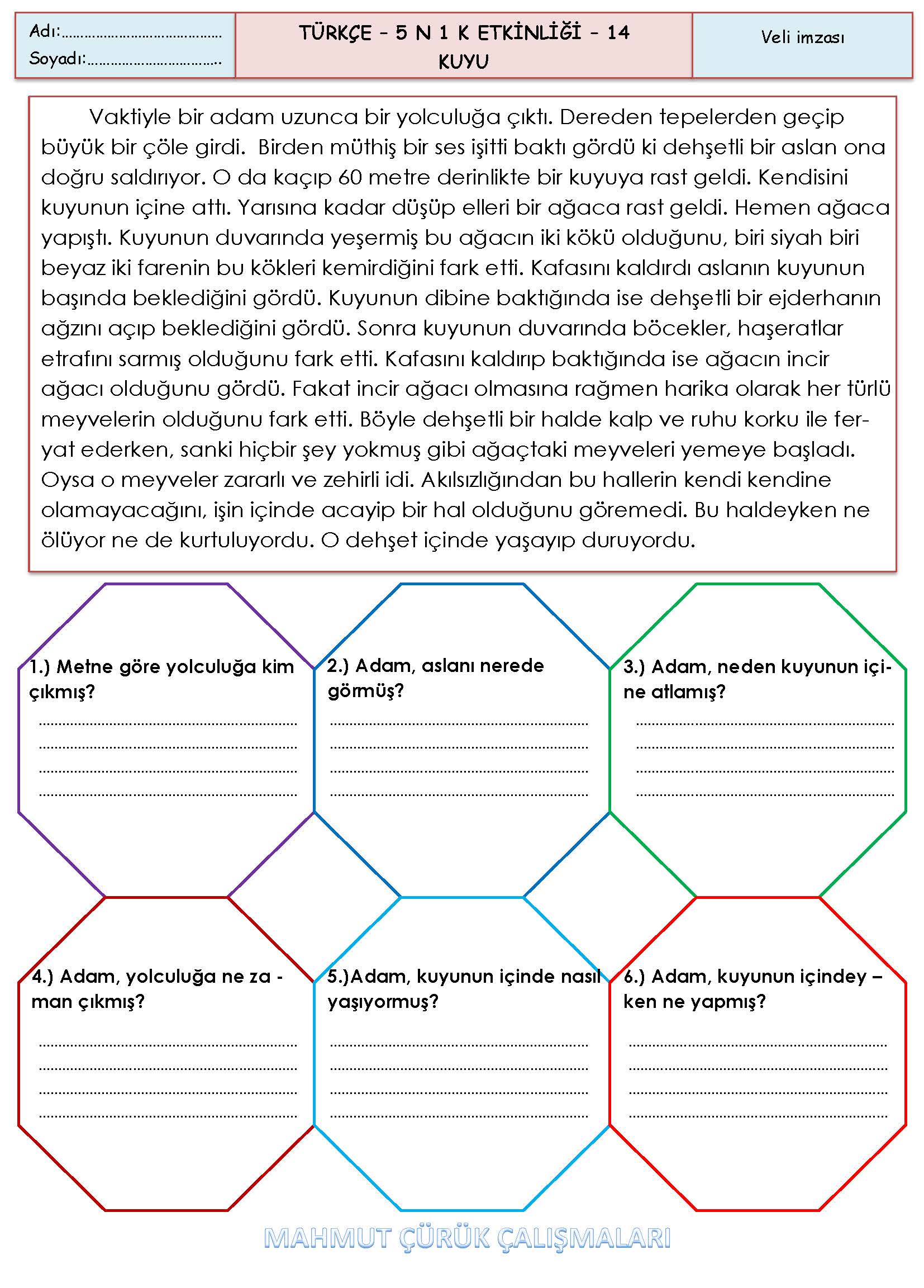 2.Sınıf - Türkçe - 5N 1K Etkinliği-14