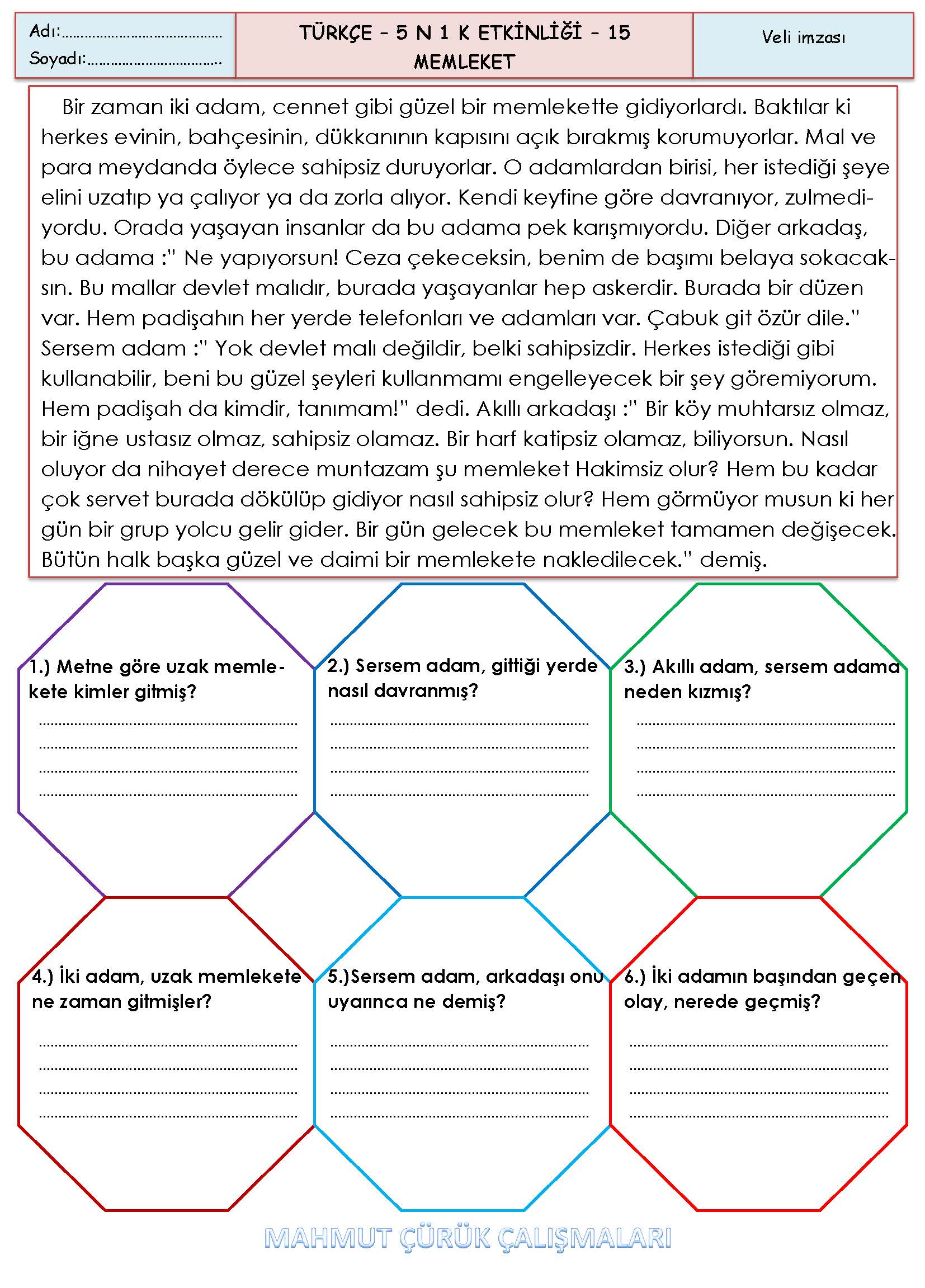 2.Sınıf - Türkçe - 5N 1K Etkinliği-15