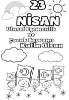 23 NİSAN A4 BOYAMA