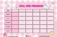 OKUL DERS PROGRAMI ÇİZELGESİ TATLI