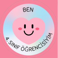 BEN 4. SINIF ÖĞRENCİSİYİM ROZET PEMBE