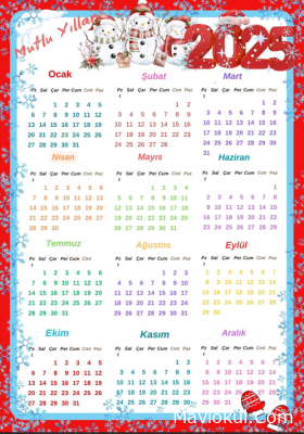 MUTLU YILLAR 2025 TAKVİMİ