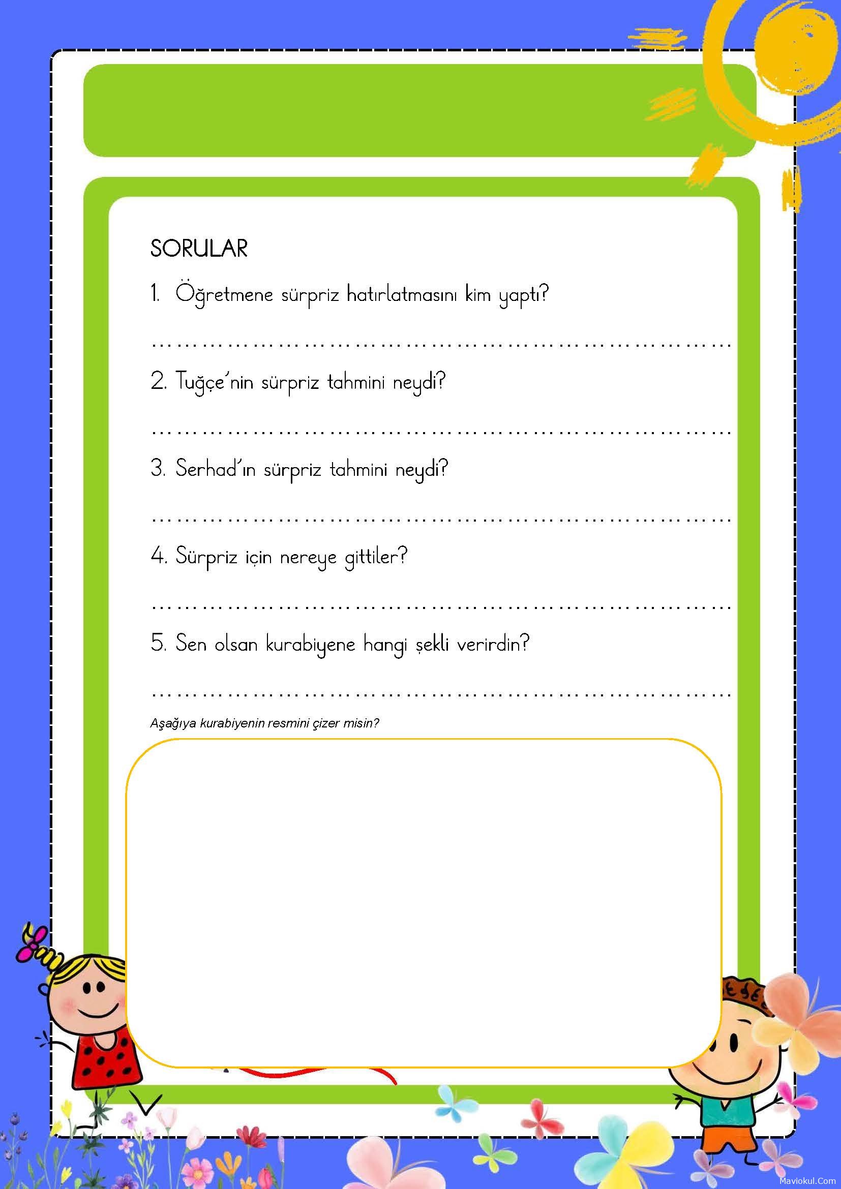 1. Sınıf Okuma Anlama Metni - Sürpriz