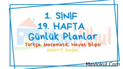 1. Sınıf 19. Hafta (03-07 Şubat) Günlük Planlar