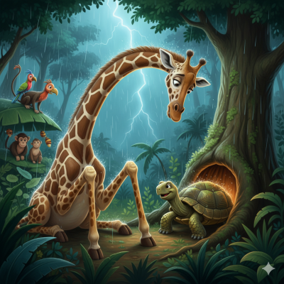 Zürafa Zıpzıp ve Bilge Kaplumbağa