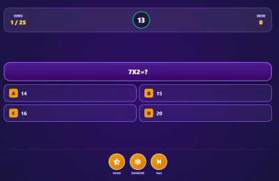 3. Sınıf Matematik Çarpım Tablosu Oyunu