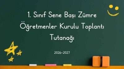 1. Sınıf Sene Başı Zümre Öğretmenler Kurulu Toplantısı