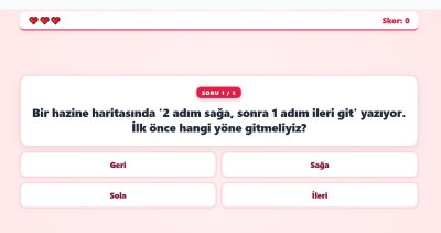 1. Sınıf Matematik Yöne ve Mesafe Kazan-Kaybet Oyunu