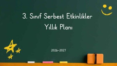 2026-2027 Eğitim Öğretim Yılı 3. Sınıf Serbest Etkinlikler Dersi Yıllık Planı