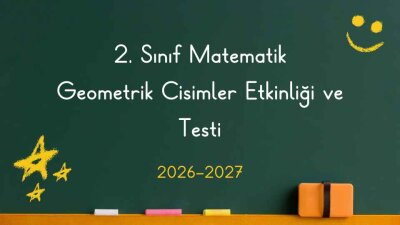 2. Sınıf Matematik Geometrik Cisimler Etkinlik ve Testi - PDF