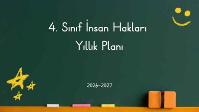 2026-2027 Eğitim Öğretim Yılı 4. Sınıf İnsan Hakları, Yurttaşlık ve Demokrasi Dersi Yıllık Planı