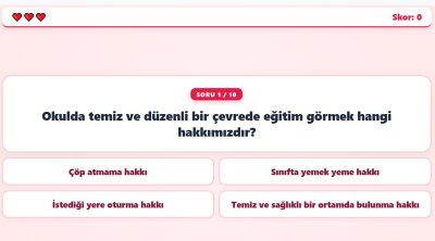 3. Sınıf Hayat Bilgisi Okuldaki Hak ve Sorumluluklarımız