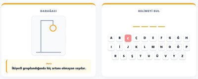 3. Sınıf Matematik - Tek Sayı Çift Sayı Adam Asmaca Oyunu