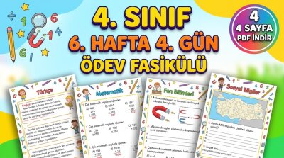 4. Sınıf 6. Hafta 4. Gün Ödevi | Mavi Okul Çalışma Sayfaları